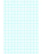 Printable Graph Paper with three lines per inch and heavy index lines on ledger-sized paper