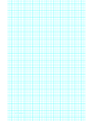 Printable Graph Paper with four lines per inch and heavy index lines on ledger-sized paper