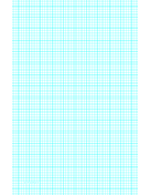 Printable Graph Paper with six lines per inch and heavy index lines on ledger-sized paper