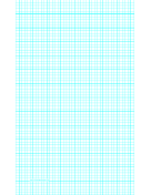 Printable Graph Paper with five lines per inch and heavy index lines on legal-sized paper