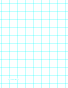 Printable Graph Paper with one line per inch and heavy index lines on letter-sized paper