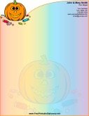 Halloween Jack-o-Lantern stationery design