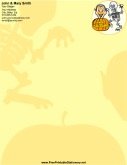 Halloween Skeleton stationery design