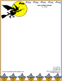 Halloween Witch Letterhead