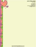 Hearts stationery design