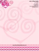 Stylized Hearts stationery design