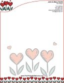 Whimsical Hearts stationery design