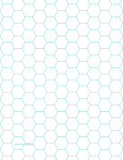 Printable Hexagon Graph Paper with 1/2-inch spacing on letter-sized paper