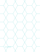 Printable Hexagon and Diamond Graph Paper with 1-inch spacing on letter-sized paper