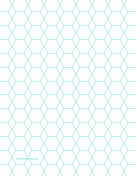 Printable Hexagon and Diamond Graph Paper with 1/2-inch spacing on letter-sized paper