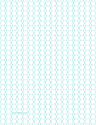 Printable Hexagon and Diamond Graph Paper with 1/4-inch spacing on letter-sized paper