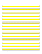 Printable Highlighter Paper - Yellow - 14 Lines