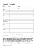 Medical HIPAA fax cover sheet