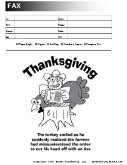 Thanksgiving fax cover sheet