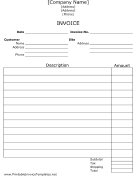 Job Invoice Template