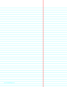 Printable Law Ruled Paper - Reversed