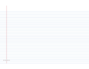 Printable Lined Paper college-ruled on ledger-sized paper in landscape orientation (blue lines)