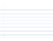 Printable Lined Paper narrow-ruled on ledger-sized paper in landscape orientation (blue lines)