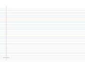 Printable Lined Paper wide-ruled on ledger-sized paper in landscape orientation (blue lines)