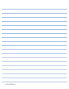 Printable Low Vision Writing Paper - 1/2 Inch (blue lines)