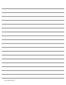 Printable Low Vision Writing Paper - 1/2 Inch