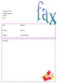 Maple Leaves fax cover sheet