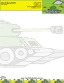 Military Tank stationery design