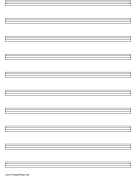 Printable Tablature Paper (4-line) on letter-sized paper