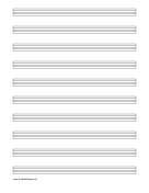 Printable 5-line Tablature Paper