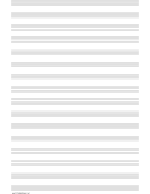 Printable Music Paper with sixteen staves on ledger-sized paper in portrait orientation