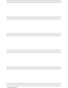 Printable Music Paper with six staves on legal-sized paper in portrait orientation