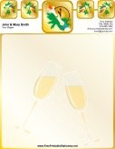 New Years Champagne stationery design