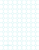 Printable Octagon Graph Paper with 1-inch spacing on letter-sized paper