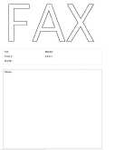 Outline fax cover sheet