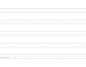 Printable Penmanship Paper with five lines per page on legal-sized paper in landscape orientation