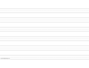 Printable Penmanship Paper with six lines per page on legal-sized paper in landscape orientation