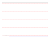 Printable Penmanship Paper - 5 Colored Lines - Landscape