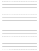 Printable Penmanship Paper with twelve lines per page on A4-sized paper in portrait orientation