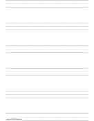 Printable Penmanship Paper with six lines per page on A4-sized paper in portrait orientation