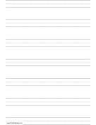 Printable Penmanship Paper with seven lines per page on A4-sized paper in portrait orientation