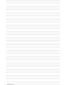 Printable Penmanship Paper with fourteen lines per page on ledger-sized paper in portrait orientation