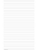 Printable Penmanship Paper with fifteen lines per page on ledger-sized paper in portrait orientation