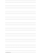 Printable Penmanship Paper with ten lines per page on legal-sized paper in portrait orientation