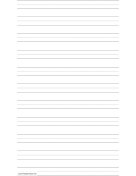 Printable Penmanship Paper with eleven lines per page on legal-sized paper in portrait orientation