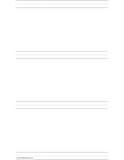 Printable Penmanship Paper with four lines per page on legal-sized paper in portrait orientation