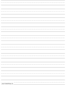 Printable Penmanship Paper with ten lines per page on letter-sized paper in portrait orientation