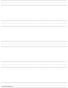 Printable Penmanship Paper with five lines per page on letter-sized paper in portrait orientation