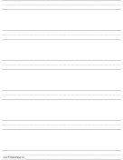 Printable Penmanship Paper with six lines per page on letter-sized paper in portrait orientation