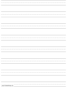 Printable Penmanship Paper with eight lines per page on letter-sized paper in portrait orientation