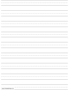 Printable Penmanship Paper with nine lines per page on letter-sized paper in portrait orientation